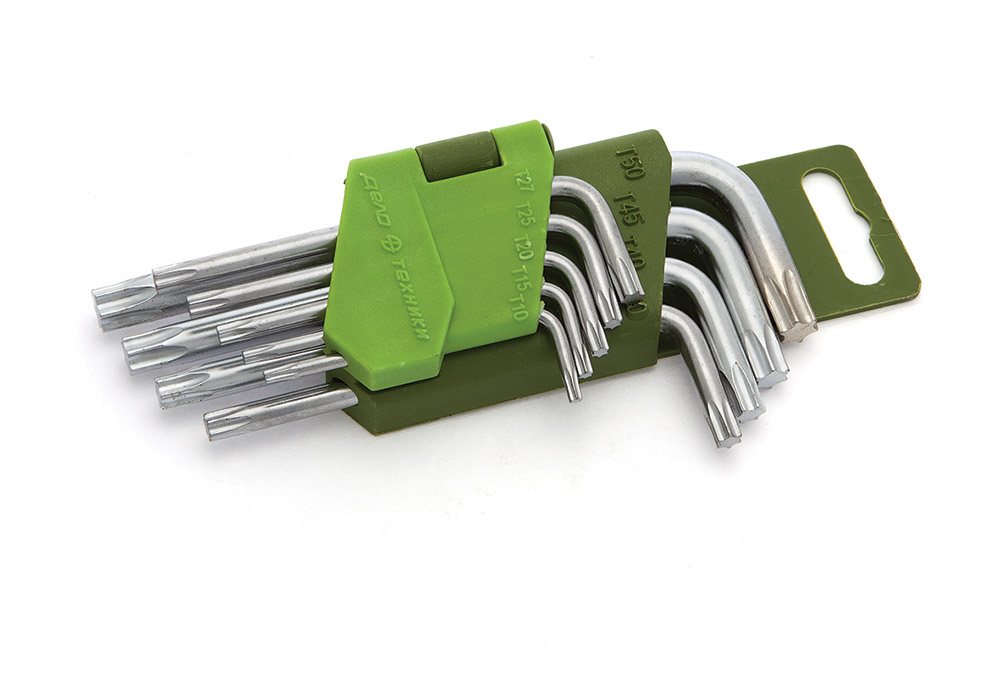 Набор ключей L-образн. TORX  ( 9 предметов) (T10-T50) короткие  "ДТ"/40