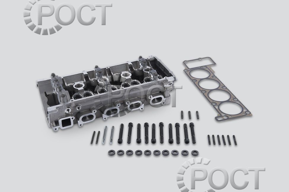Головка блока цилиндров дв. ЗМЗ-409.10, 4091.10, 40911.10 в сборе, с крепежем и прокладкой, трехопорная, Евро-2, 3