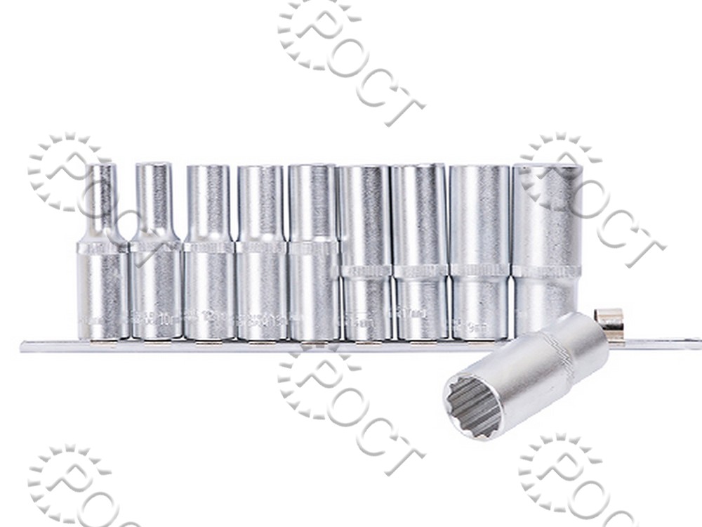 Набор головок  1/2" 12-гранных (10 предметов) ( 8-24 мм) высокие АвтоDело (39837)