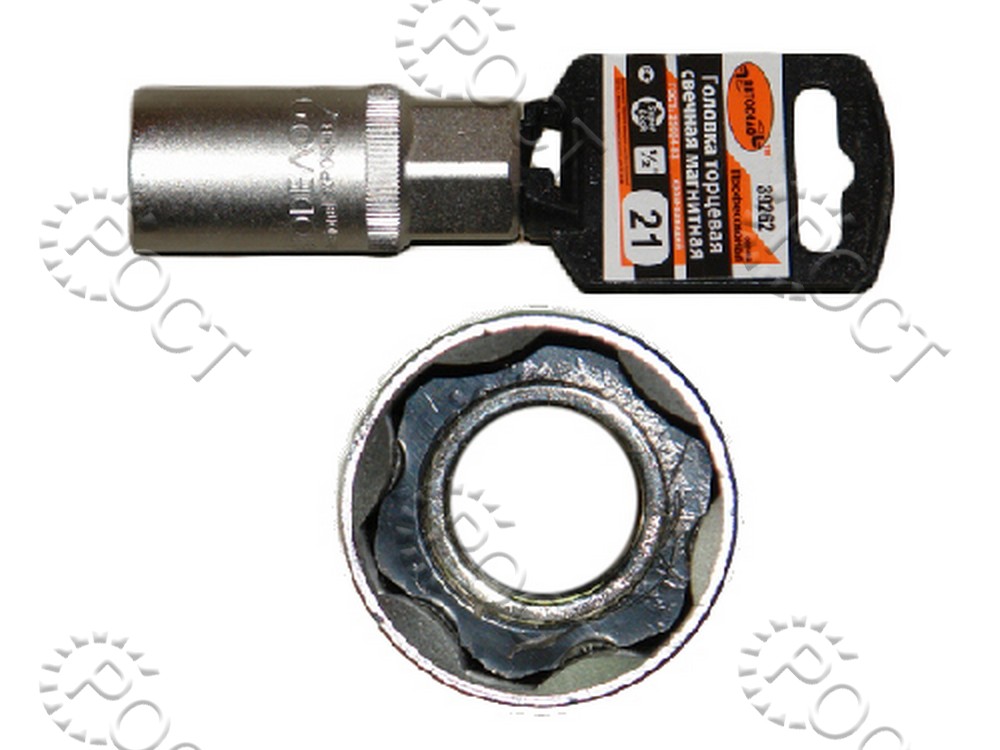 Ключ свечной 21 (головка 1/2" магнитная) АвтоDело "professional" (39262)