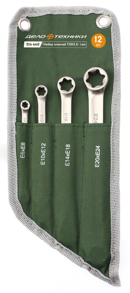 Набор ключей накидных TORX  ( 4 предмета) (Е6-Е24) тетрон. сумка