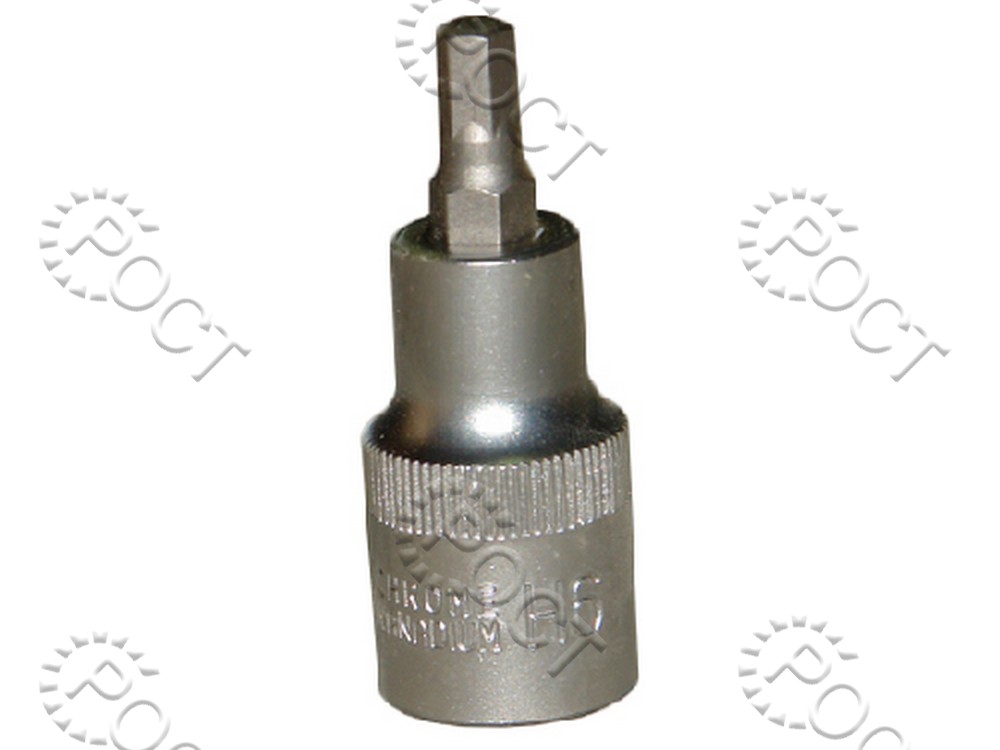 Головка торцевая  HEX  6 мм (1/2")  55 мм со вставкой АвтоDело (39286)