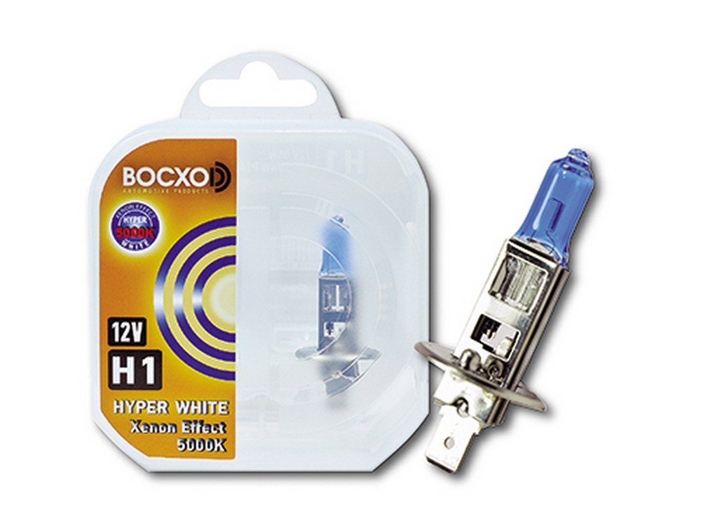 Лампа галогеновая H1 12V  55W ВОСХОD Hyper White 5000K P14.5s (2шт,к-т) (80511HW)