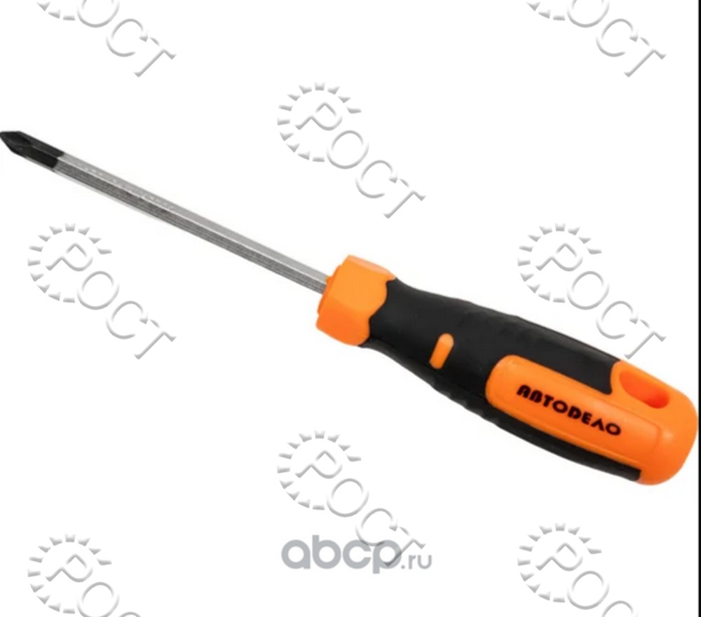 Отвертка крестовая PH2 100мм (шестигранная) "АвтоDело" (39466)
