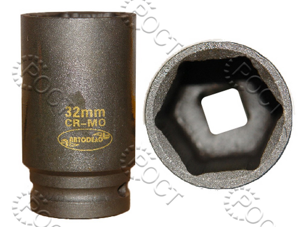 Головка торцевая *32мм (1/2") ударная высокая АвтоDело (40032)