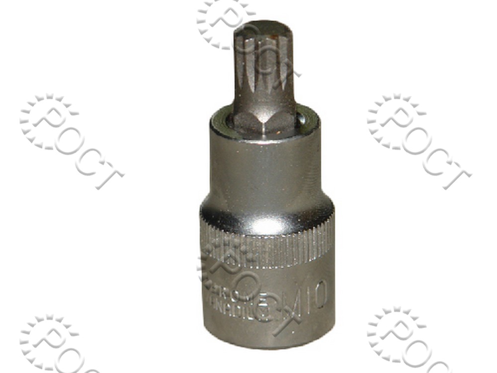 Головка торцевая  SPLINE М10 (1/2")  55 мм со вставкой АвтоDело (39510)