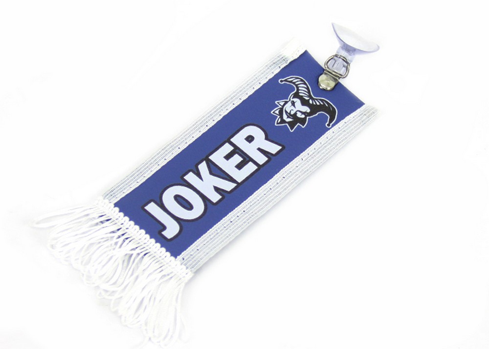 Вымпел прямой (6 x15) экокожа с надписью JOKER (синий)