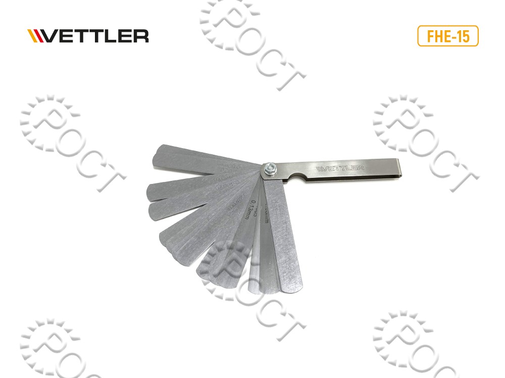 Щупы измерительные набор FHE-15 15 листов (0.05-0.63мм) VETTLER