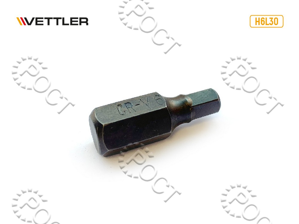 Бита вставка шестигранная 6мм 3/8" длина 30мм VETTLER