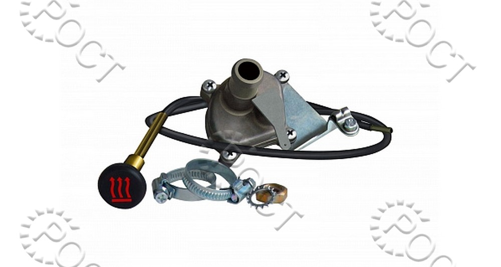 Кран отопителя УАЗ керамический с тросом (все модели с карбюр.двиг. d=18)