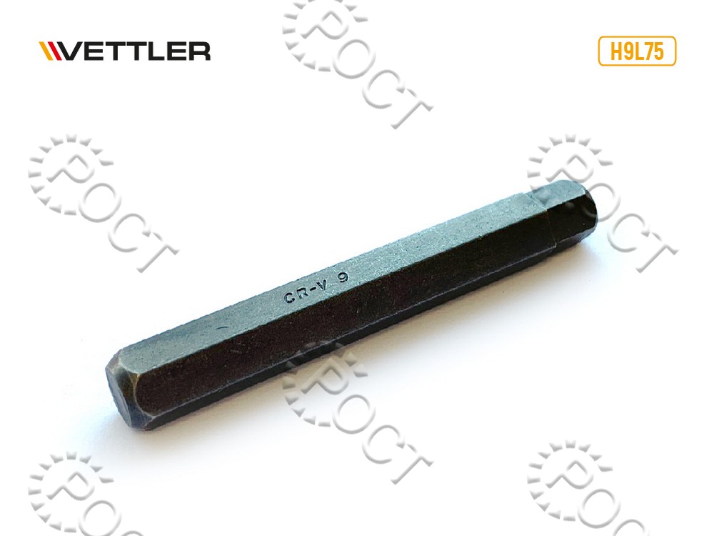 Бита вставка шестигранная 9мм 3/8" длина 75мм VETTLER
