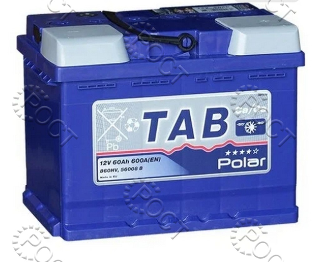 Аккумулятор  60 "TAB POLAR BLUE" обратная полярность (L2-_242*175*190) пусковой ток 600А