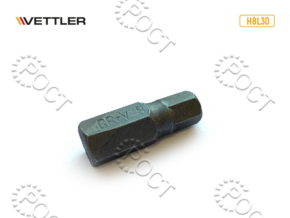 Бита вставка шестигранная 8мм 3/8" длина 30мм VETTLER