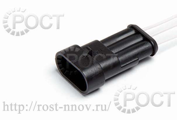 Колодка 3-х контактная штыревая, с проводами (мин. уп-ка 20шт.) CARGEN