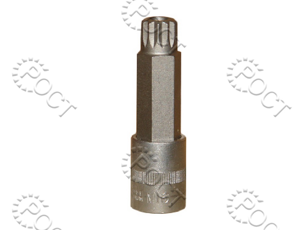 Головка торцевая  SPLINE М16 (1/2") 100 мм со вставкой, с отверстием  АвтоDело
