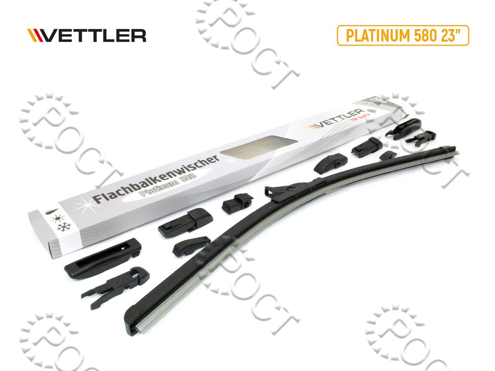 Щетка стеклоочистителя  580 мм/23" бескаркасная PLATINUM