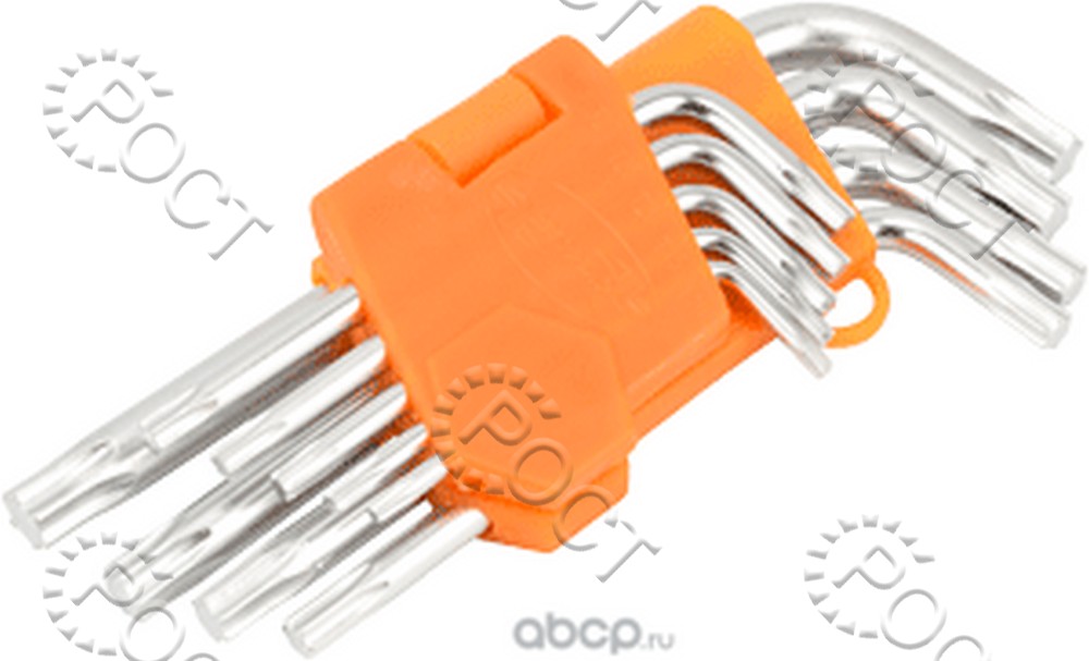 Набор ключей L-образн. TORX  ( 9 предметов) (T10-T50) короткие  АвтоDело (39153)