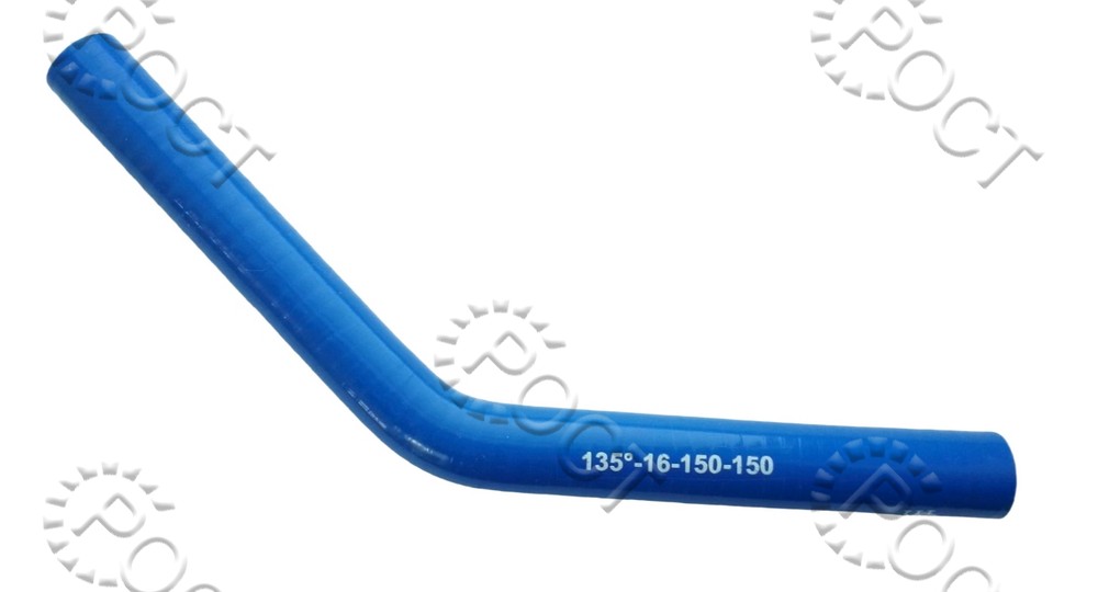 Патрубок силикон угловой 135°,d16,L150x150, 3 нити, стенка 4 мм