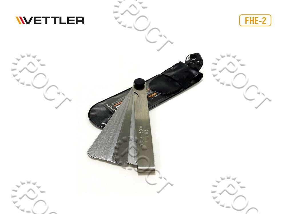 Щупы измерительные набор FHE-2 /100мм/17листов (0.02-0.5мм) VETTLER