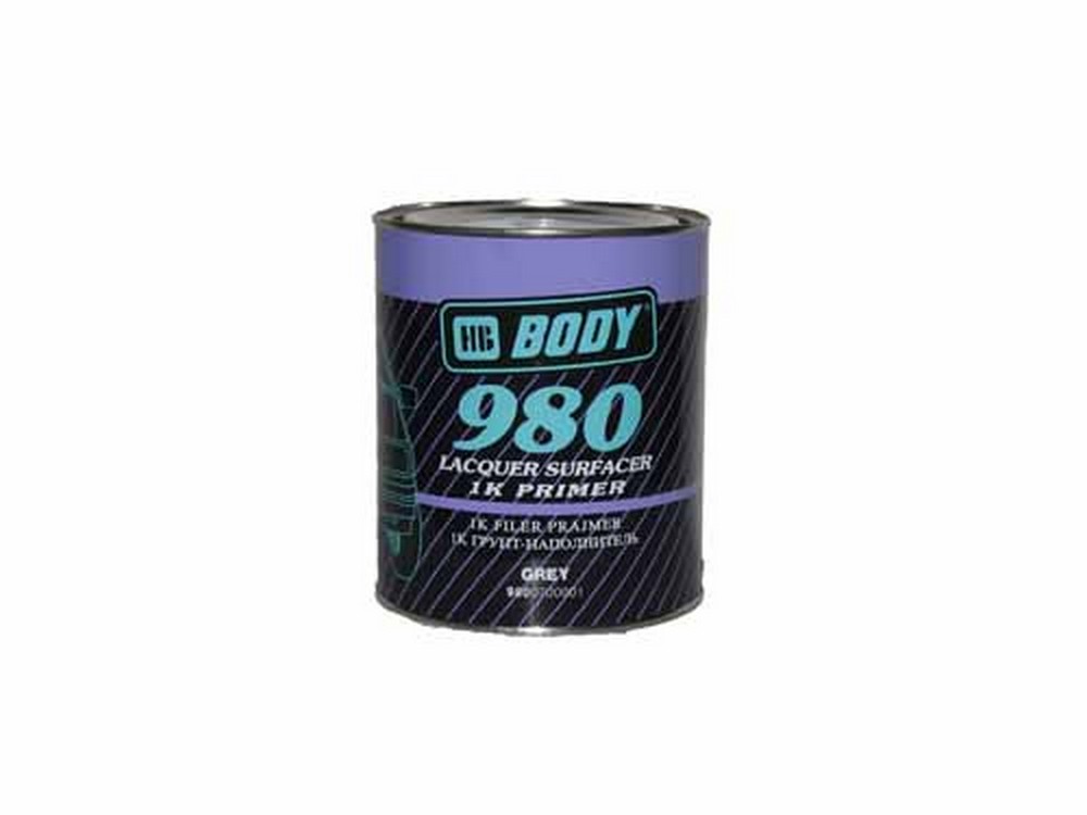 Грунт-наполнитель (1-комп.) Body 980 серый (1л) банка (9800700001)