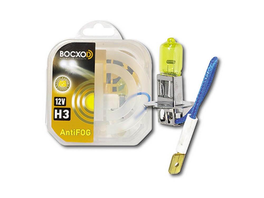 Лампа галогеновая H3 12V  55W ВОСХОD  YELLOW 3000 K PK22s (2шт,к-т) (80513AF)