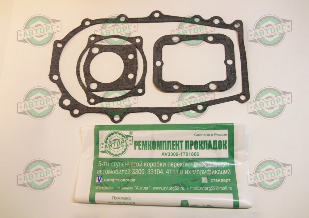 Прокладки КПП Г-33104, 3309 (профессионал)