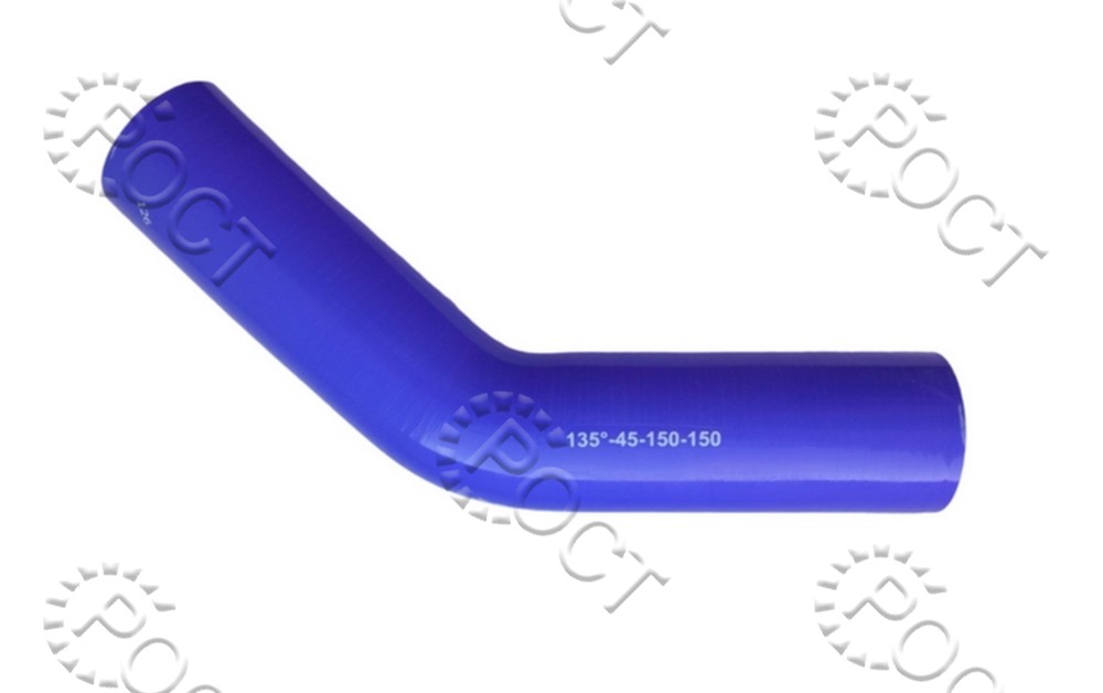Патрубок силикон угловой 135°,d45,L150x150, 4 нити, стенка 5 мм