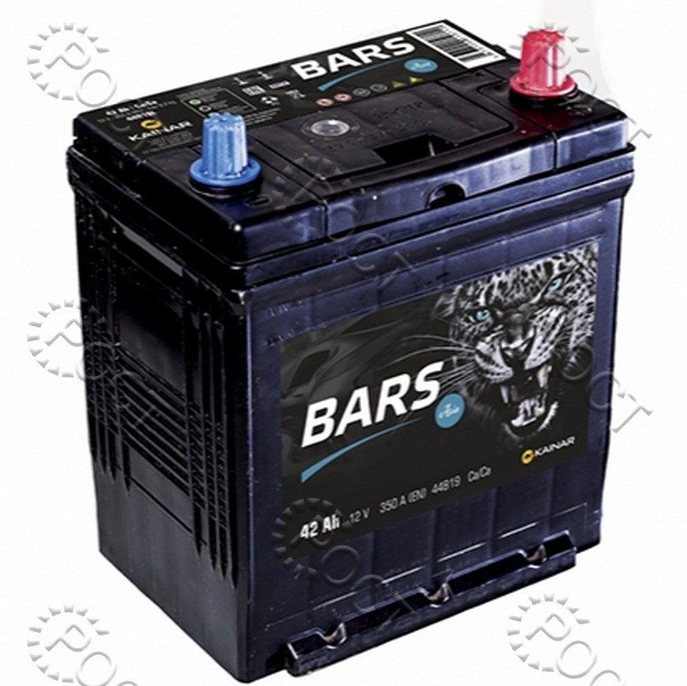 Аккумулятор  42 "BARS Asia" обратная полярность (196*134*205/226) пусковой ток 350А (нижнее крепление) (44В19)