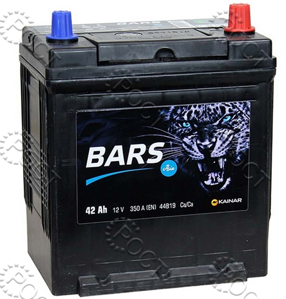 Аккумулятор  42 "BARS Asia" прямая полярность (196*134*205/226) пусковой ток 350А (44В19)