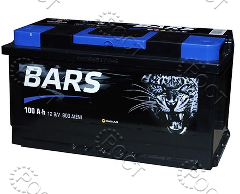 Аккумулятор 100 "BARS GOLD" прямая полярность (535*175*190) пусковой ток 800А
