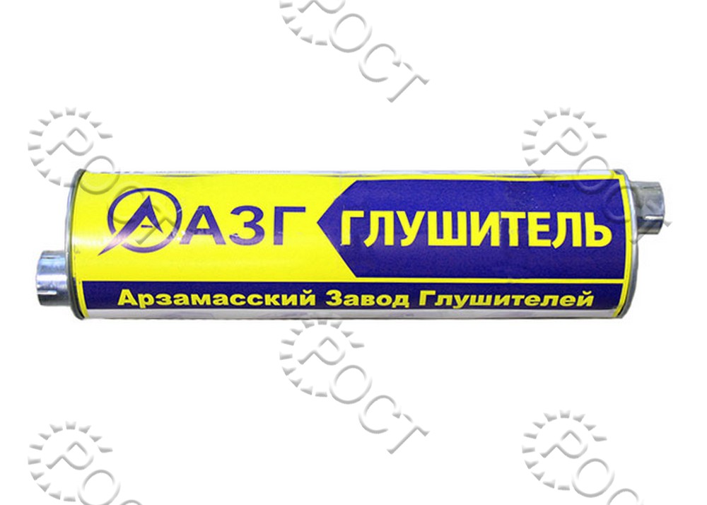Глушитель Г-3302, 2217, 3307 (толщина металла 1,2 мм)выходы под 65 мм хомут по бокам