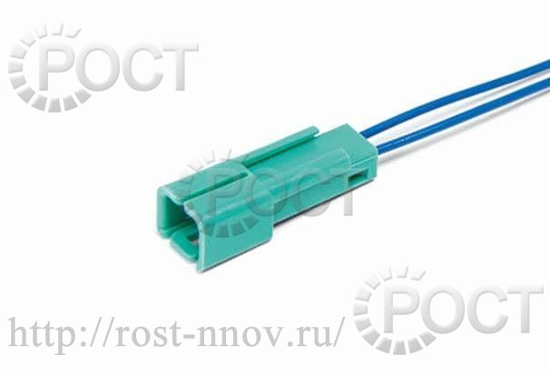 Колодка датчика иммобилизатора (2 конт.) зеленая с проводами (мин. уп-ка 20шт.) CARGEN