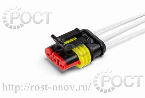 Колодка 3-х контактная гнездовая, с проводами (мин. уп-ка 20шт.) CARGEN