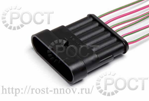 Колодка штыревая 6-конт., с проводами (мин. уп-ка 10шт.) CARGEN
