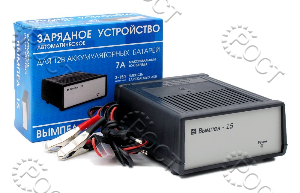 Зарядное устройство для аккумуляторов авто "Вымпел- 15" (автомат, 7А, 12В)