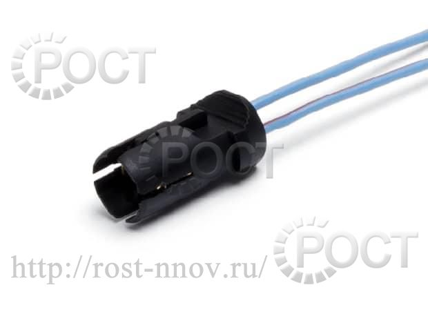 Колодка /Патрон бесцокольной лампы Т10 W-5W, с проводами (мин. уп-ка 20шт.) CARGEN