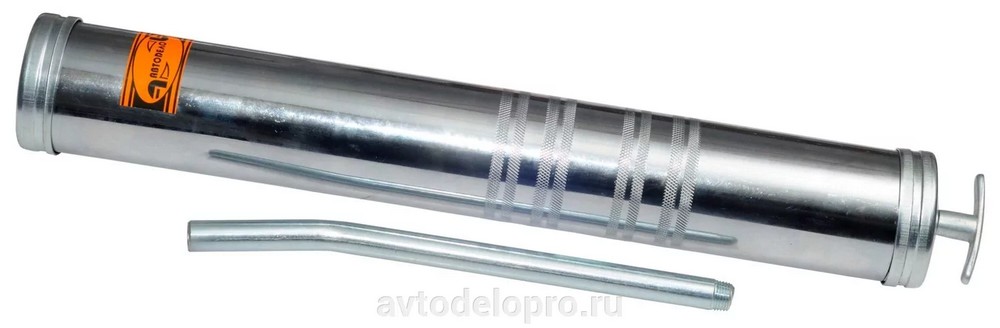 Шприц маслозаливной 1000 мл  (метал.трубка+ гибкий шланг) АвтоDело (42026)