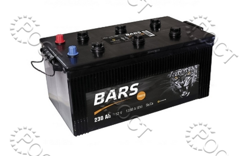 Аккумулятор 230 "BARS SILVER" евро полярность (518*274*238) пусковой ток 1350А