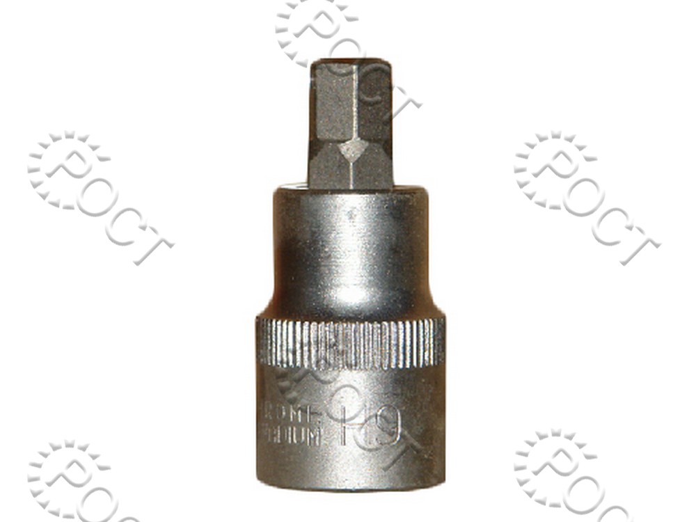 Головка торцевая  HEX  9 мм (1/2")  55 мм со вставкой АвтоDело (39289)