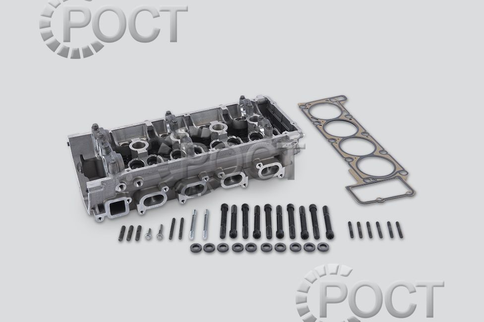 Головка блока цилиндров дв. ЗМЗ-40524, 40525, 40904, 40905 в сборе, с крепежем и прокладкой, трехопорная, Евро-4,5