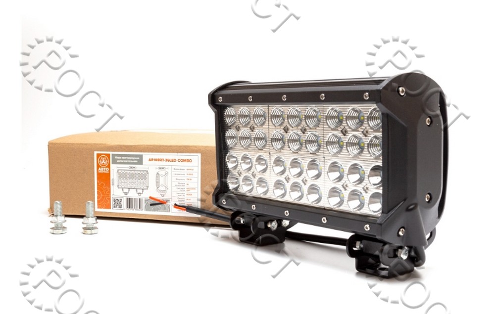 Фара светодиодная дополнительная (36 LED) комбинированный свет направленный/рассеянный (балка 235*93*167) крепление нижнее по бокам (108Вт, 12/24В)