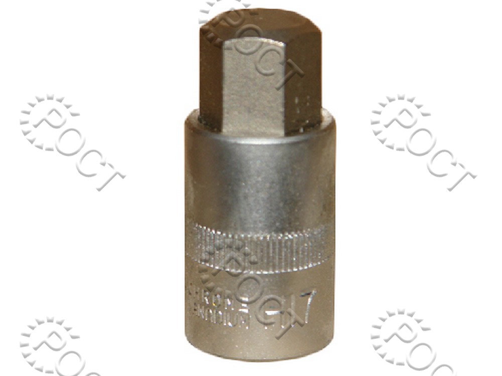 Головка торцевая  HEX 17 мм (1/2")  55 мм со вставкой АвтоDело (39297)