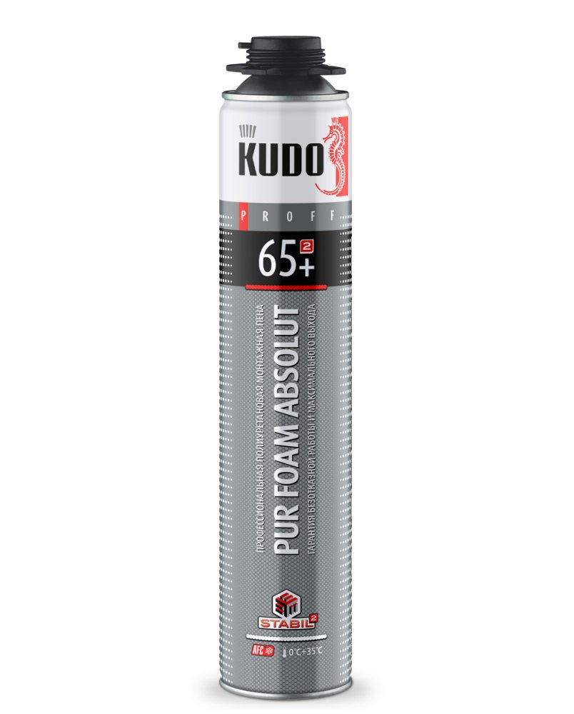 Пена монтажная профессиональная  KUDO PROFF 65+ (1000 мл., 930 гр.)