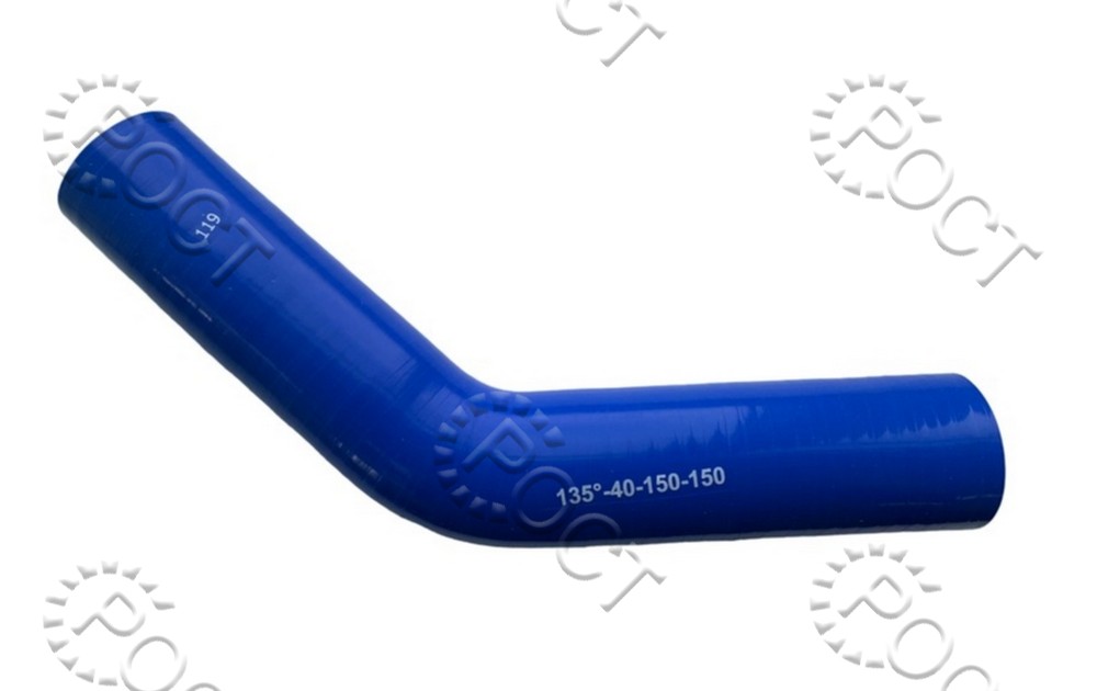 Патрубок силикон угловой 135°,d40,L150x150, 4 нити, стенка 5 мм
