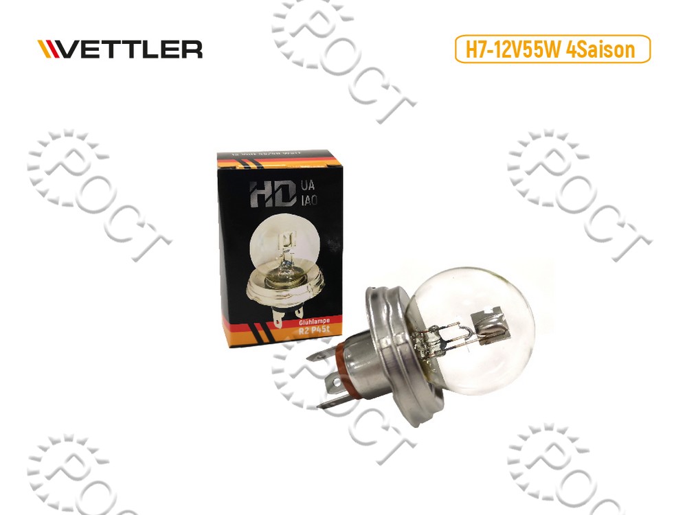 Лампа фарная 12V 45/40W R2 VETTLER (18300)