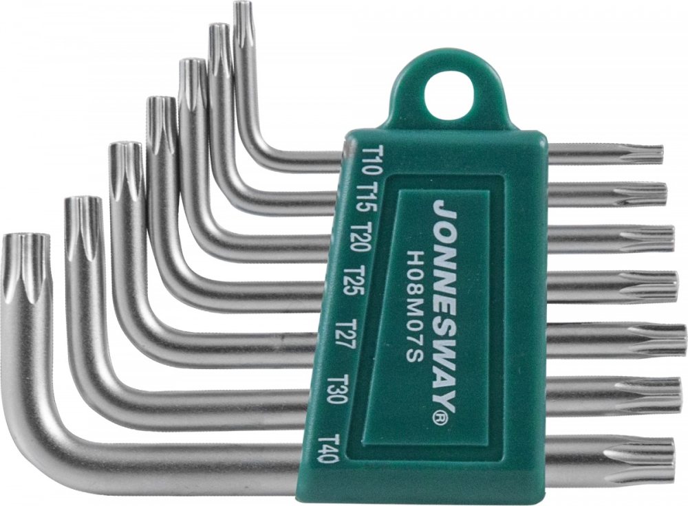 Набор ключей L-образн. TORX  ( 7 предметов) (Т10-Т40)  JONNESWAY (H08M07S)