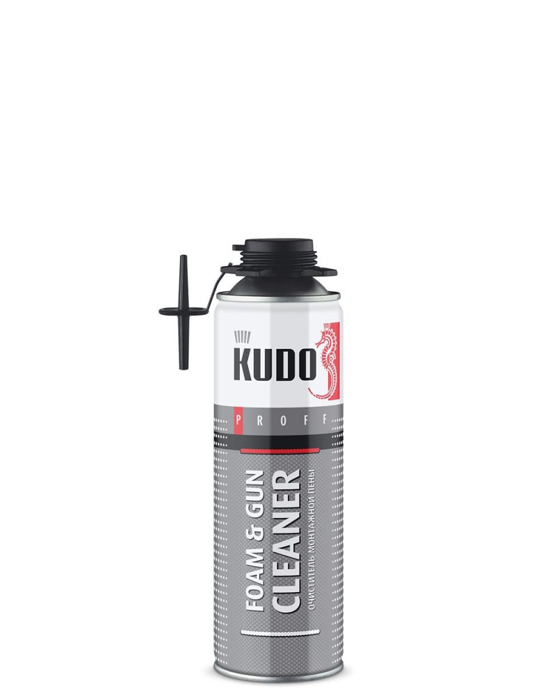 Очиститель пены монтажной KUDO (650 мл) серия PROFF (незатвердевшей) (KUPP06C)