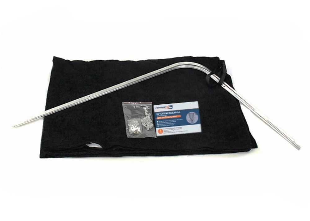 Шторки кабины Г-А21R22 Г-ль Next на алюм. направляющих (черный) барашек