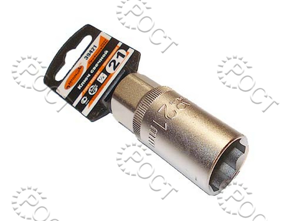 Ключ свечной 21 (головка 1/2") АвтоDело "professional" (39421)
