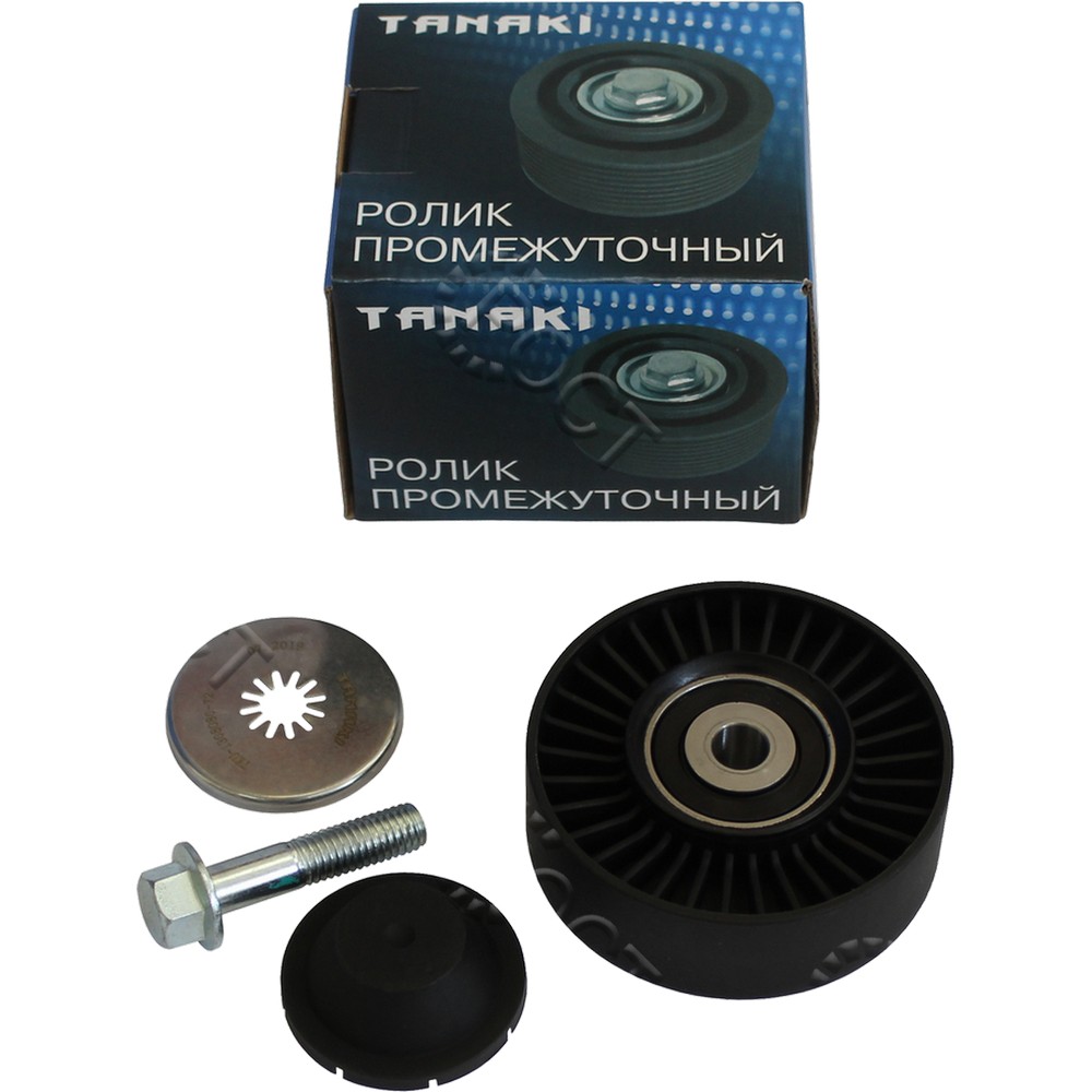 Ролик натяжной дв. ЗМЗ-40904, 40905, 40906  с болтом и крышкой в сборе Евро-4